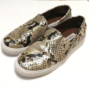 Steve Madden Gills Natural Snake Slip-On Sneakers Size 6.5 Women's Shoe